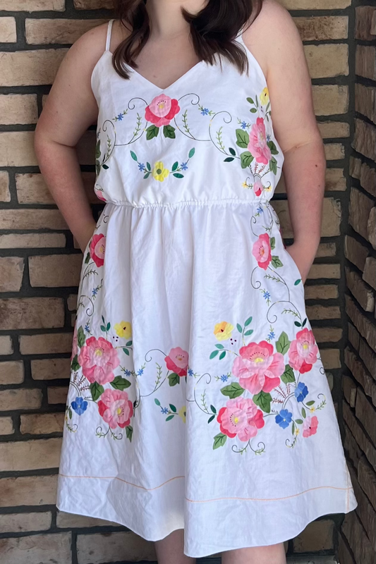 Floral Appliqué  Dress